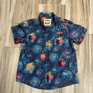 RSVLTS Youth Boys Medium Sleepy Hollow KUNUFLEX Short Sleeve Button Up Cartoon